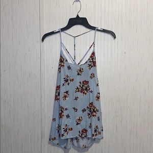 Blue Floral Blouse